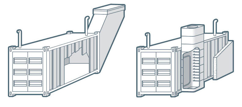 principales formas acceso bunker contenedor